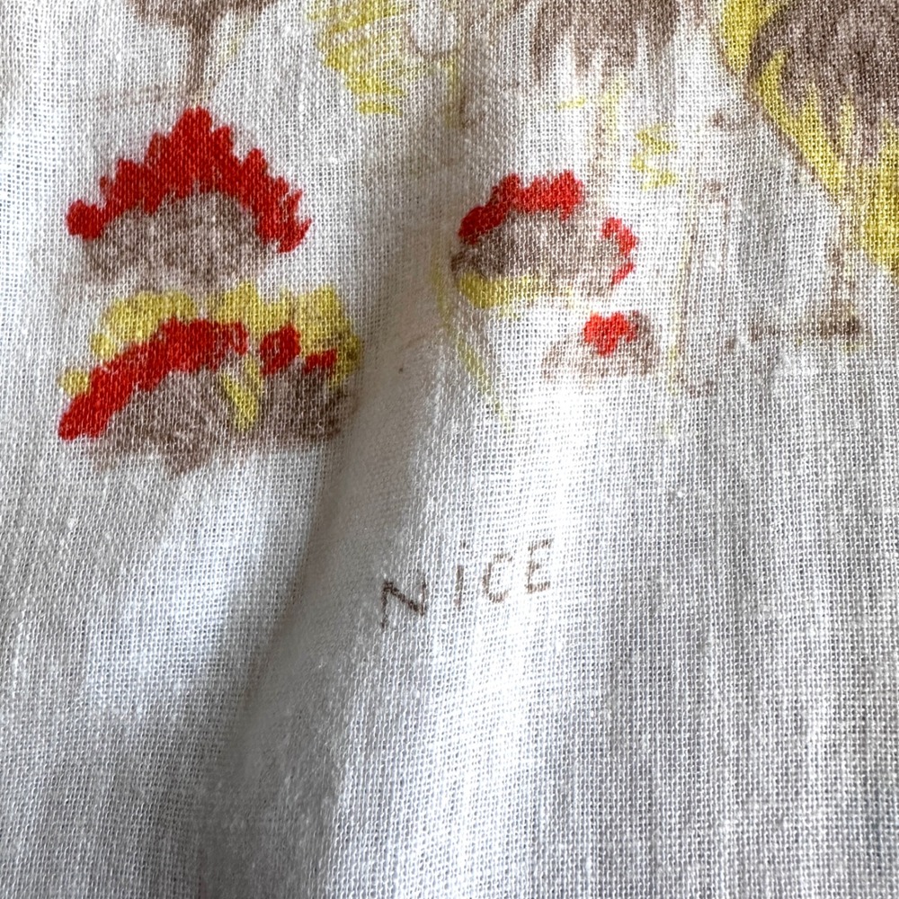 Calypso St Barth L Linen Postcard Print Shirt Dress Monaco Menton Nice Roll Tab - Picture 14 of 16